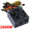 2600W Modular Power Supply For 6/8 Gpu  Rig Ereum Coin Mining Miner 12A