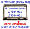 Hp Chromebook X360 14B-Ca0061Wm 14" Lcd Display Touch Screen Assembly Bezel