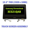 Samsung Chromebook Xe521Qab 12.2" Lcd Touch Display Screen Assembly Hinge Up