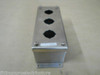 HOFFMAN E-3PBSS STAINLESS STEEL 3 HOLE PUSH BUTTON ENCLOSURE