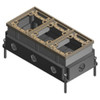 THOMAS & BETTS 3-gang Cast iron watertight body FLOOR BOX Fully adjustable NEW