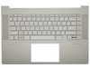 Genuine Hp Envy 15-Ep Palmrest Cover Keyboard Uk Silver Backlit L97425-031