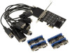 Card Pcie X1 - 8-Port Series Rs422 Rs485 - Chipset Exar Xr17V358 - Db9+-