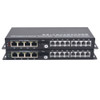 Pots Rj11 Telephones & 4 Independent Gigabit Ethernet Over Fiber Optic Converter