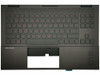 Genuine Hp Omen 15-Ek Palmrest Cover Keyboard Us Int Black Backlit M00838-B31