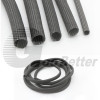 Black Heat Resistant Sleeving Cable Wire High Temperature Component Lead Heat