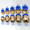 Pc Pneumatic Male Thread Adaptor Pipe Push Fit Straight Quick Connectors Fitting