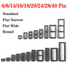 Chip Socket Dip/dil Ic Sockets Standard Low Profile Holder Round/flat Pins