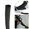 Black Self Wrapbraided Split Wire Loom Cable Sleeve Harness Management Lot