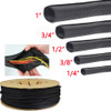 Black Self Wrapbraided Split Wire Loom Cable Sleeve Harness Management Lot