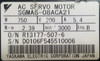 Yaskawa Sgmas-08aca21 Ac Servo Motor