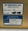 Rf Services Rfs3000 Tuner for Rf Matching Network Controller