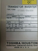 TOSHIBA TOSVERT 130 GI TRANSISTOR INVERTER VT130G1-5060BOH 575V 6A 80HZ 5HP