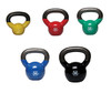 CanDo kettlebell, vinyl-coated, 5 pc set (1 each: 5,7.5,10,15,20 lbs) 474725 New