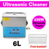 6L Digital Heater Ultrasonic Cleaner Machine Stainless Steel for Dental Lab USA