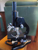 Ernst Leitz Wetzlar Monocular Microscope light source 3 objectives Wood Case