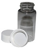 22MM LOW BACKGROUND GLASS VIAL WITH POLY LINED WHITE PLASTIC SCREW CAP, 500/CS