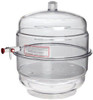 Bel-Art Scienceware F42027 Polycarbonate Bottom Space Saver Vacuum Desiccator,