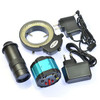 2.0MP VGA AV Industrial Microscope Camera C-mount Lens Video Recorder 144 LED