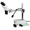 Amscope 10X-20X Led Binocular Stereo Microscope Boom Arm With Gooseneck Light
