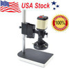 Hd Industry Video Microscope Camera Set Kit C-Mount Lens Led Light Pcb Soldering