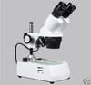 10x-30x  Binocular Stereo Microscope w Top Bottom Pole Type Light Stand