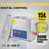 Stainless Steel 15L Liter Ultrasonic Cleaner Heater Timer Bracket Jewelry