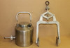Cryogenic vessel, Dewar,  with clamping holder, SS, Custom, Approx 1.5 liter