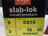 FPE Circuit Breaker 2 Pole 15Amp 15A (5 breakers)