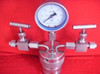 Hydrothermal Synthesis Autoclave Reactor Vessel + Inlet Outlet Gauge 50Ml 6Mpa A