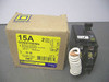 SQUARE D CIRCUIT BREAKER CAT# QOB215SWN 15A/120V/2POLE NIB