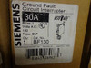 New SIEMENS BF130  30A 1P  GROUND FAULT