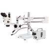 7X-45X Simul-Focal Stereo Zoom Microscope on Dual Arm Boom Stand + 30W LED 2-Goo