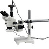 3.5X-90X Trinocular LED Boom Stand Stereo Microscope with 144-LED and 16MP Camer