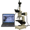 AmScope ME300TA-8M 40X-640X EPI Metallurgical Microscope + 8MP Digital Camera