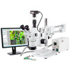 2x-225x Trinocular Boom Stand Stereo Zoom Microscope + 16MP Camera