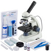 Amscope 40X-1000X Led Portable Compound Microscope + Slide Preparation + Cleanin