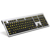 Logickeyboard Large Print Yellow On Black Keyboard