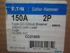 New Eaton / Cutler-Hammer 150A. 2P. Type Cc Circuit Breaker  Cc2150X