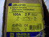 Square D Circuit Breaker Cat#Qbl22100 100A/240V/2Pole Nib