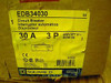 New In Boxsquare D Edb34030 3 Pole 30 Amp 277/480 Volt Circuit Breaker