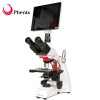 Phenix Professional Digital Microscope 40X-1600X Trinocular Biological Microscope 9.7inch LCD Screen 5MP Camera for Students