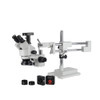 16MP HDMI usb Industry Microscope Camera 3.5X-90X Simul-Focal digital Double Boom Stand Trinocular Stereo microscope 144pc light