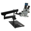 3.5X-90X Trinocular Articulating Arm Pillar Clamp Big Base Zoom Stereo Microscope With 14MP HDMI USB Camera 144 LED Light Source