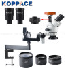 KOPPACE 2.1X-180X,21MP Full HD 1080P 60FPS HDMI Industry Microscope,144 LED Ring Light,Mobile phone repair microscope