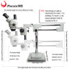 Phenix 3.5X-90X Zoom Stereo Trinocular Microscope +LED Ring Light for Surgical practice , PCB/Mobile Phone Repairing Microscope