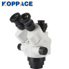 KOPPACE 3.5X-90X,Industrial stereo Microscope,Trinocular interface 0.5XCTV,with magnification locking function,Dual arm bracket
