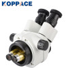 KOPPACE 3.5X-90X,Industrial stereo Microscope,Trinocular interface 0.5XCTV,with magnification locking function,Dual arm bracket