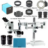 Autofocus HDMI Digital Microscope Simul-focal 3.5-90X Trinocular Stereo Microscope Double Boom Stand Microscope Camera Set