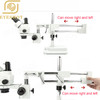 Professional Binocular Stereo Zoom Microscope, WF10X Eyepieces, 7X-45X Magnification 0.7X-4.5X Zoom Objective, Double-Arm Stand